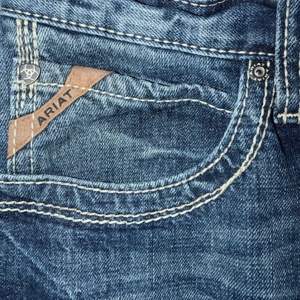 Ariat Denim Men's M4 Relaxed Bootcut Boundary Medium Wash Jeans 35X27(read)